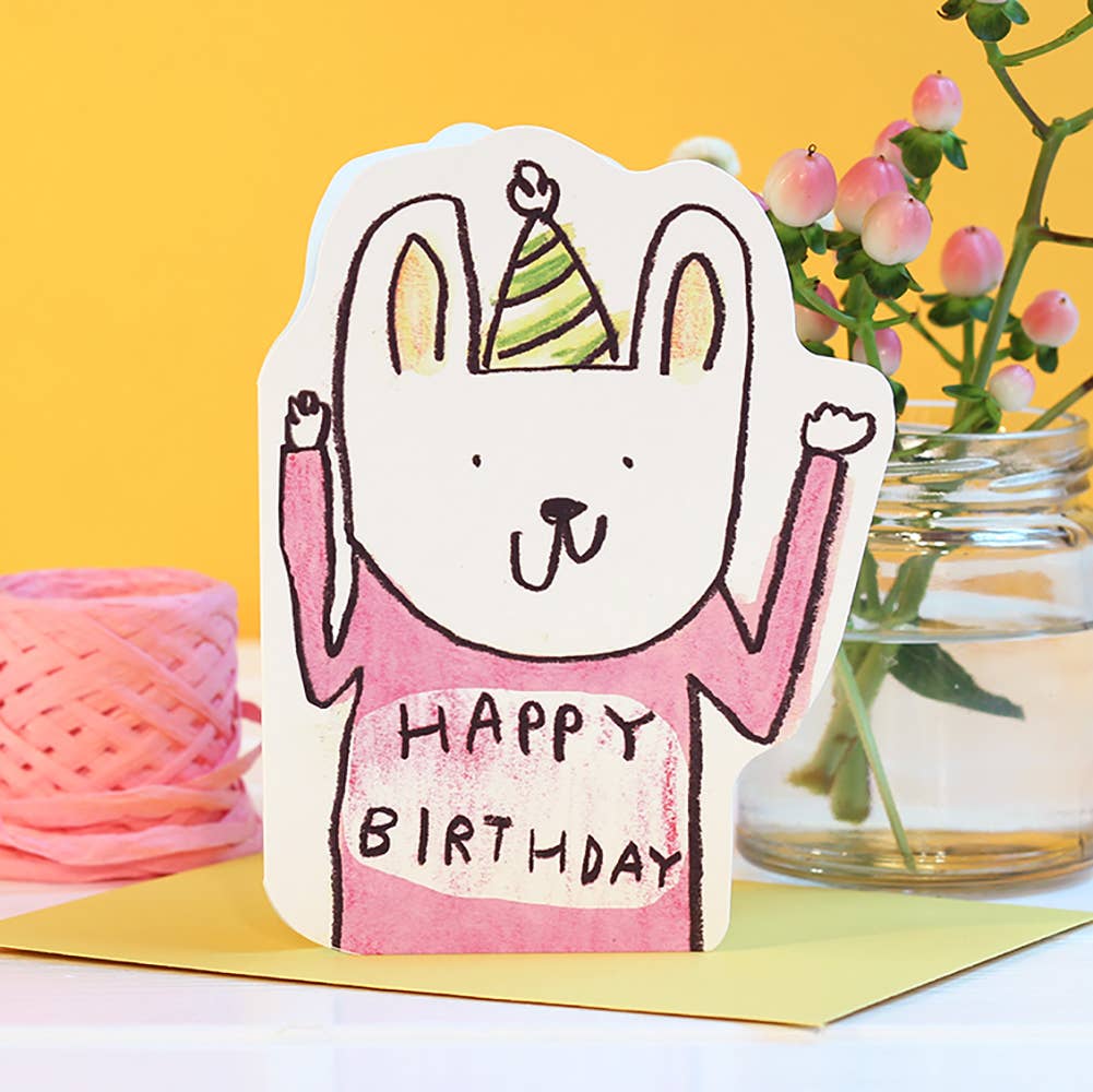 Laura Skilbeck - Cut-Out Rabbit Birthday Card