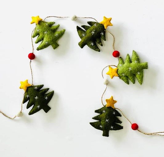 The Winding Road - Christmas Decor Felt Christmas Tree Garland