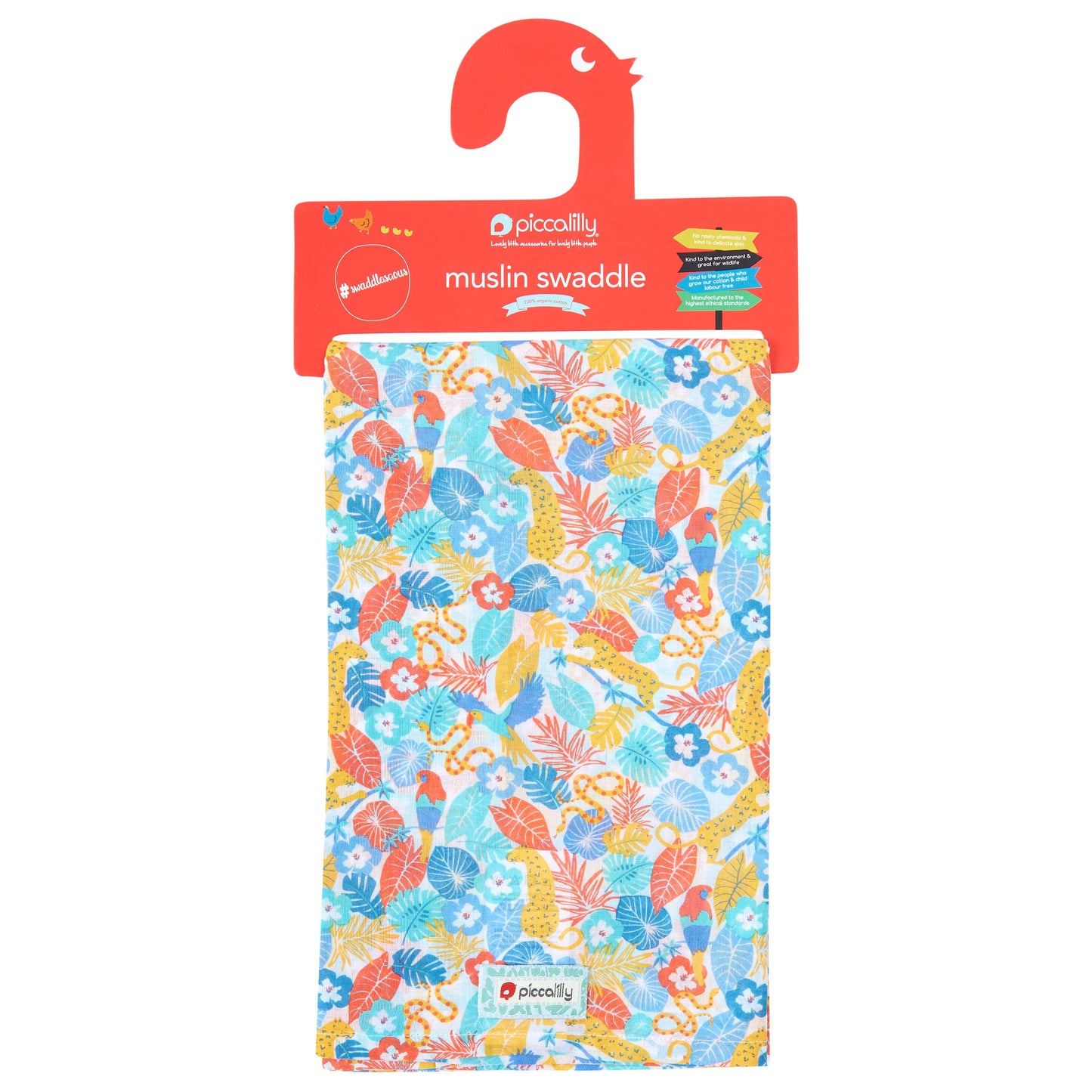 Piccalilly - MUSLIN SWADDLE - JUNGLE