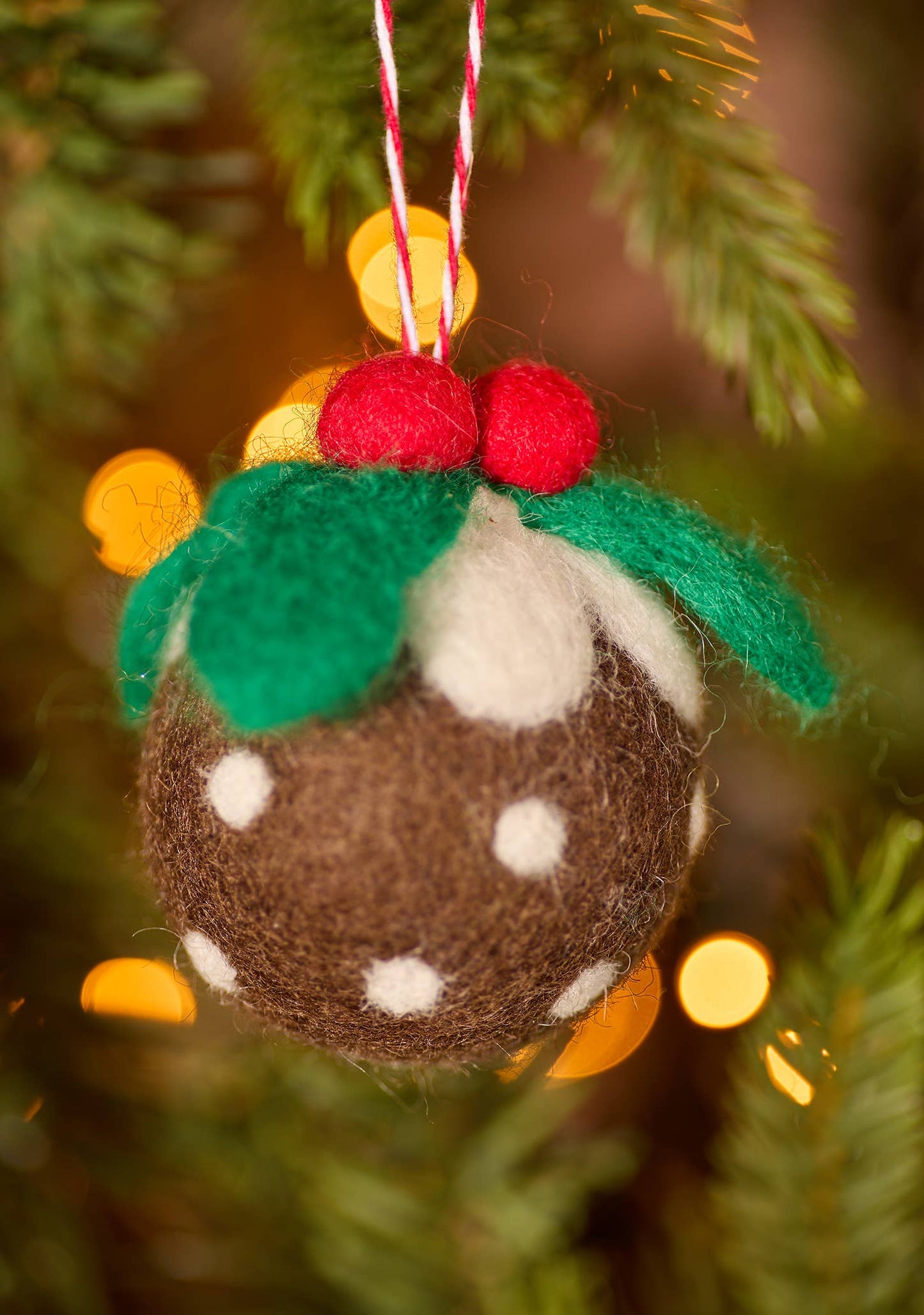 Namaste - Felt Christmas Pudding Bauble