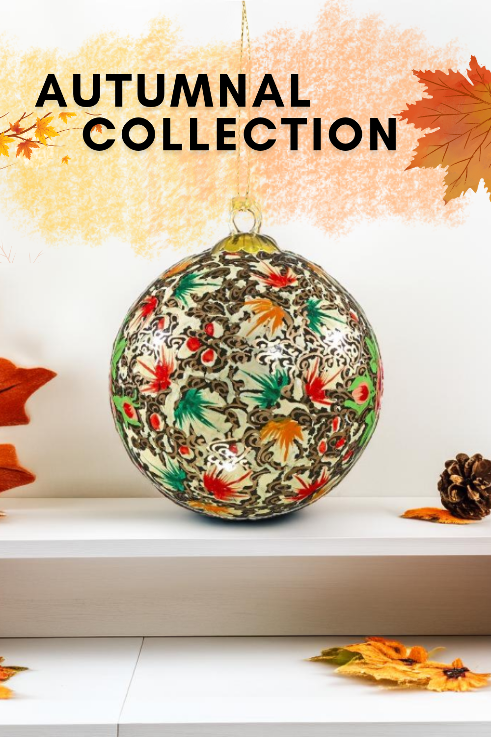 Honest love our planet - Colorful Leaves Handmade Bauble