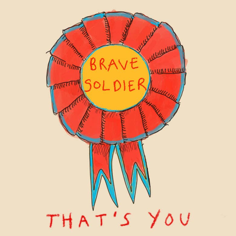 Poet and Painter - 'Brave Soldier' Greetings Card , FP940