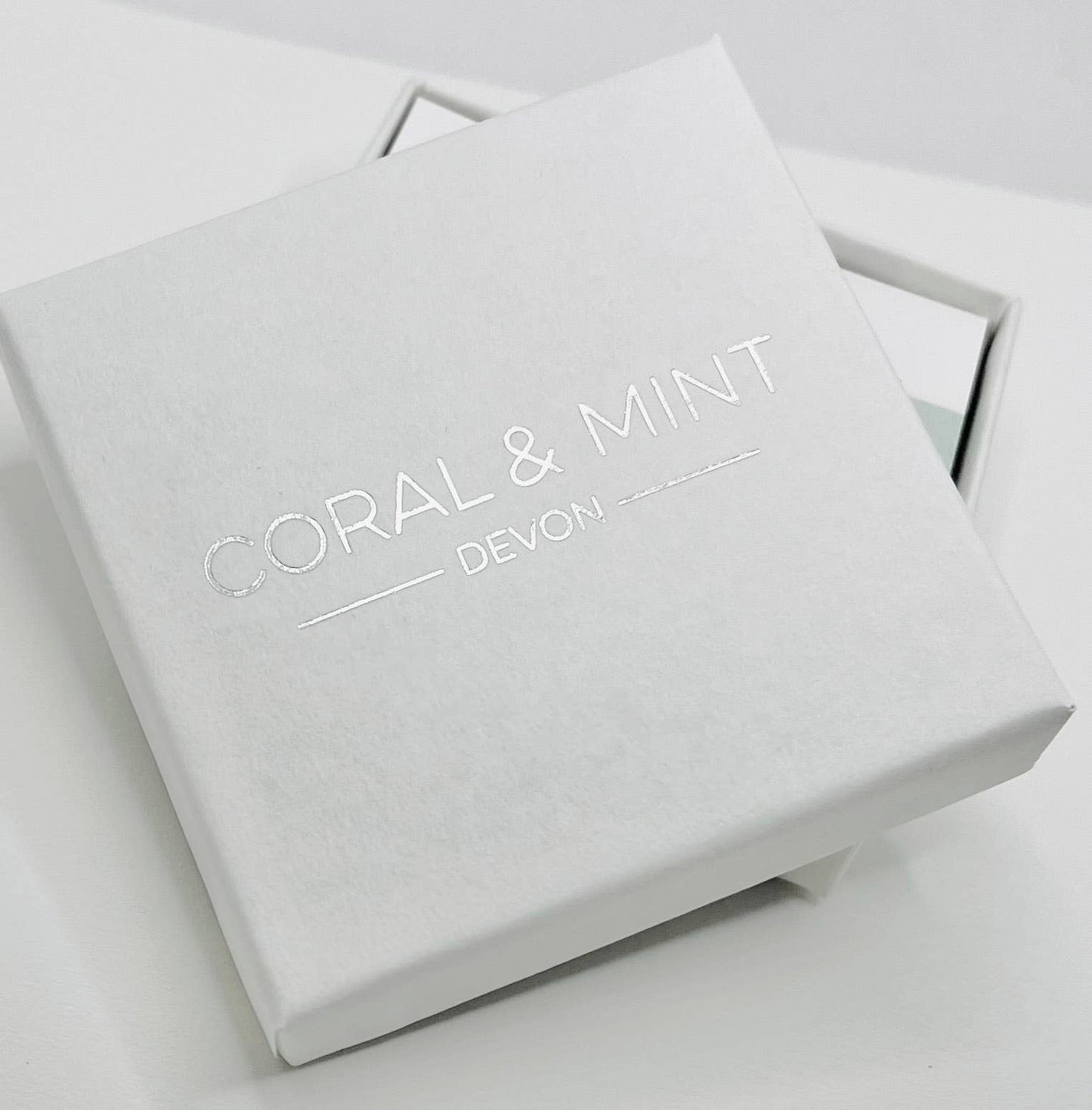 Coral and Mint - Mini Heart Studs - Emerald Sparkle Enamel