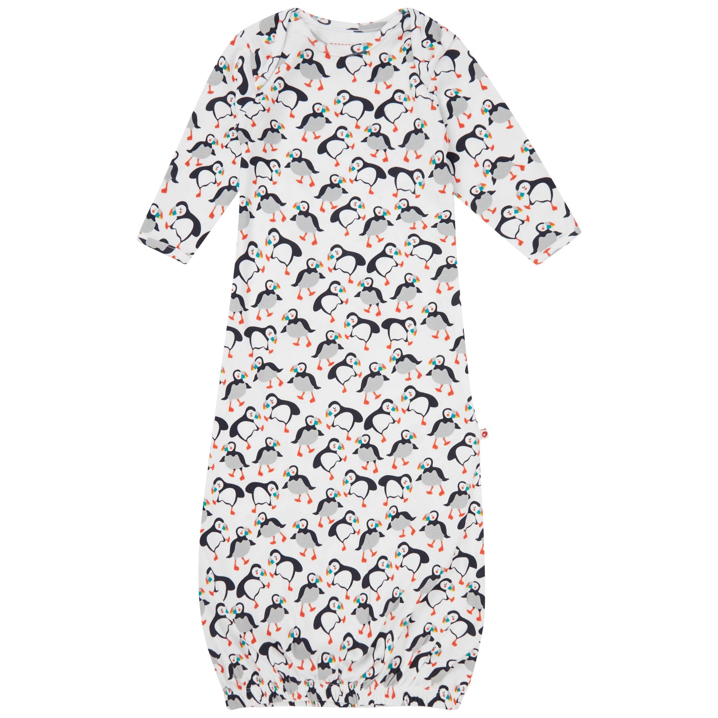 Piccalilly - BABY NIGHTGOWN - PUFFIN: 0-6 MONTHS