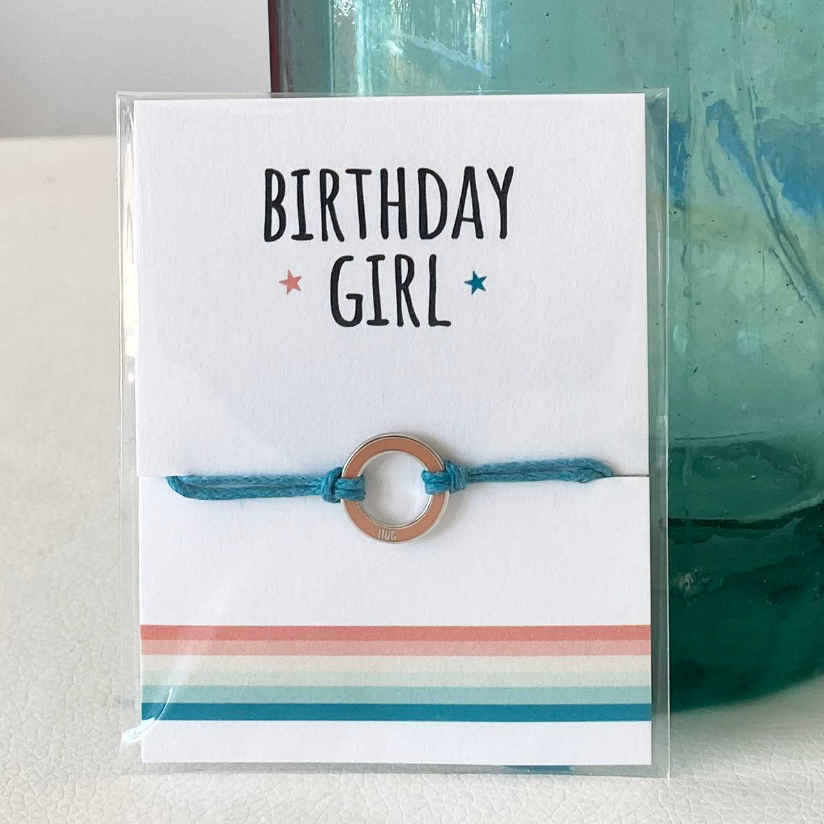 Coral and Mint - 'Birthday Girl' String Charm Bracelet.