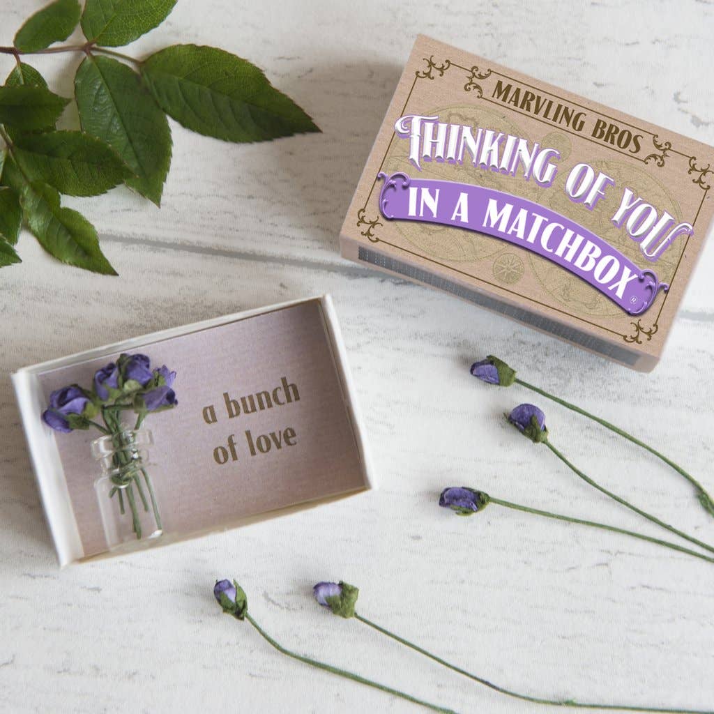 Marvling Bros Ltd - Thinking Of You Bunch Of Roses In A Vase In A Matchbox