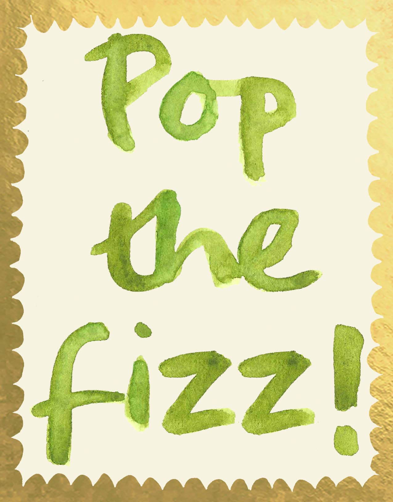 Poet and Painter - 'Pop the Fizz!' Greetings Card - FP3465