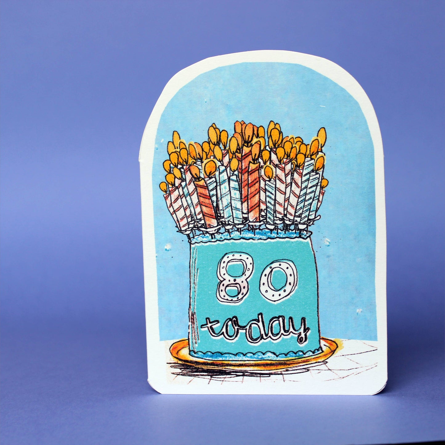 Laura Skilbeck - Eighty Today Birthday Candles Card