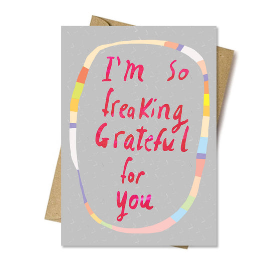 Nicola Rowlands - So freaking grateful card