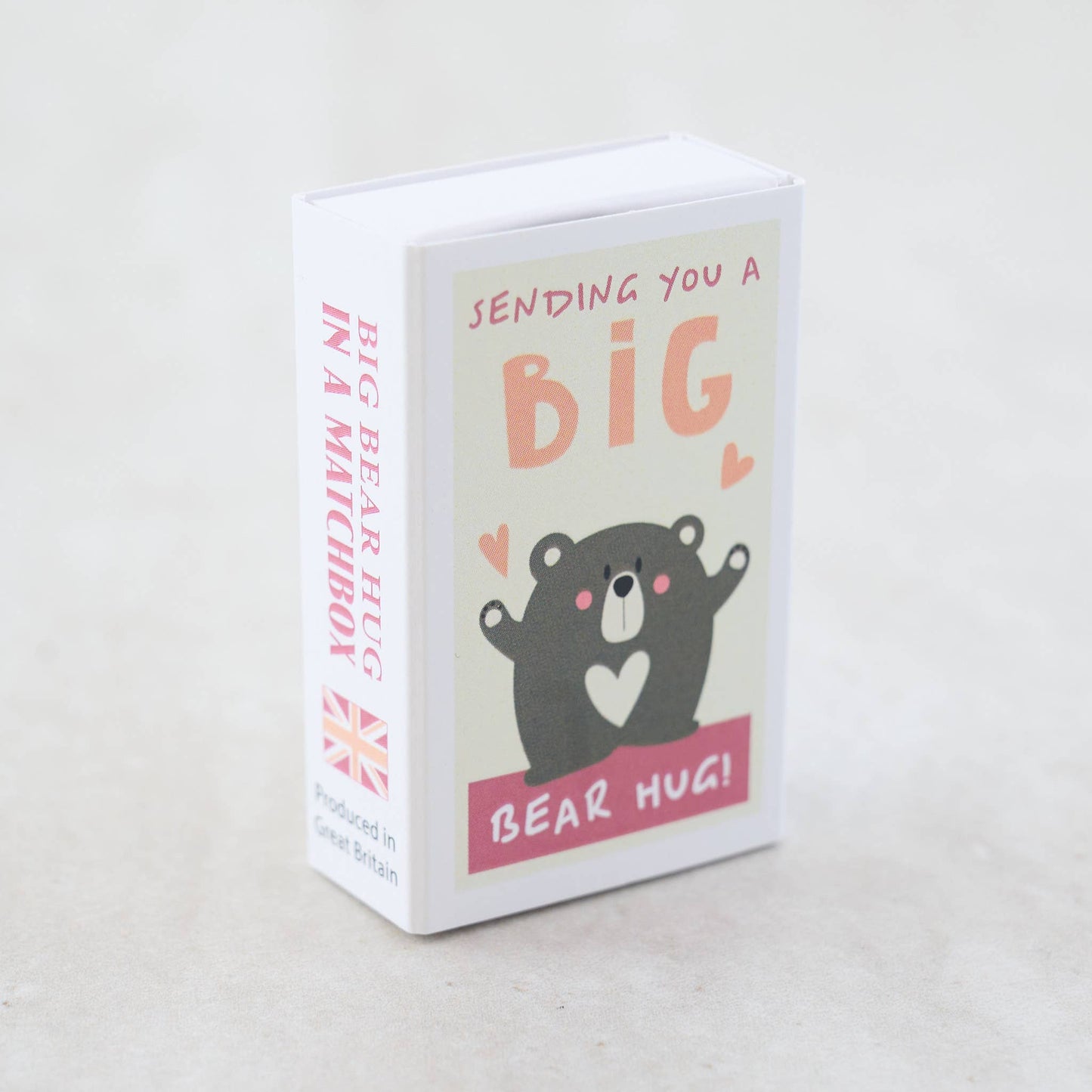 Marvling Bros Ltd - Big Bear Hug Wool Felt Bear In A Matchbox