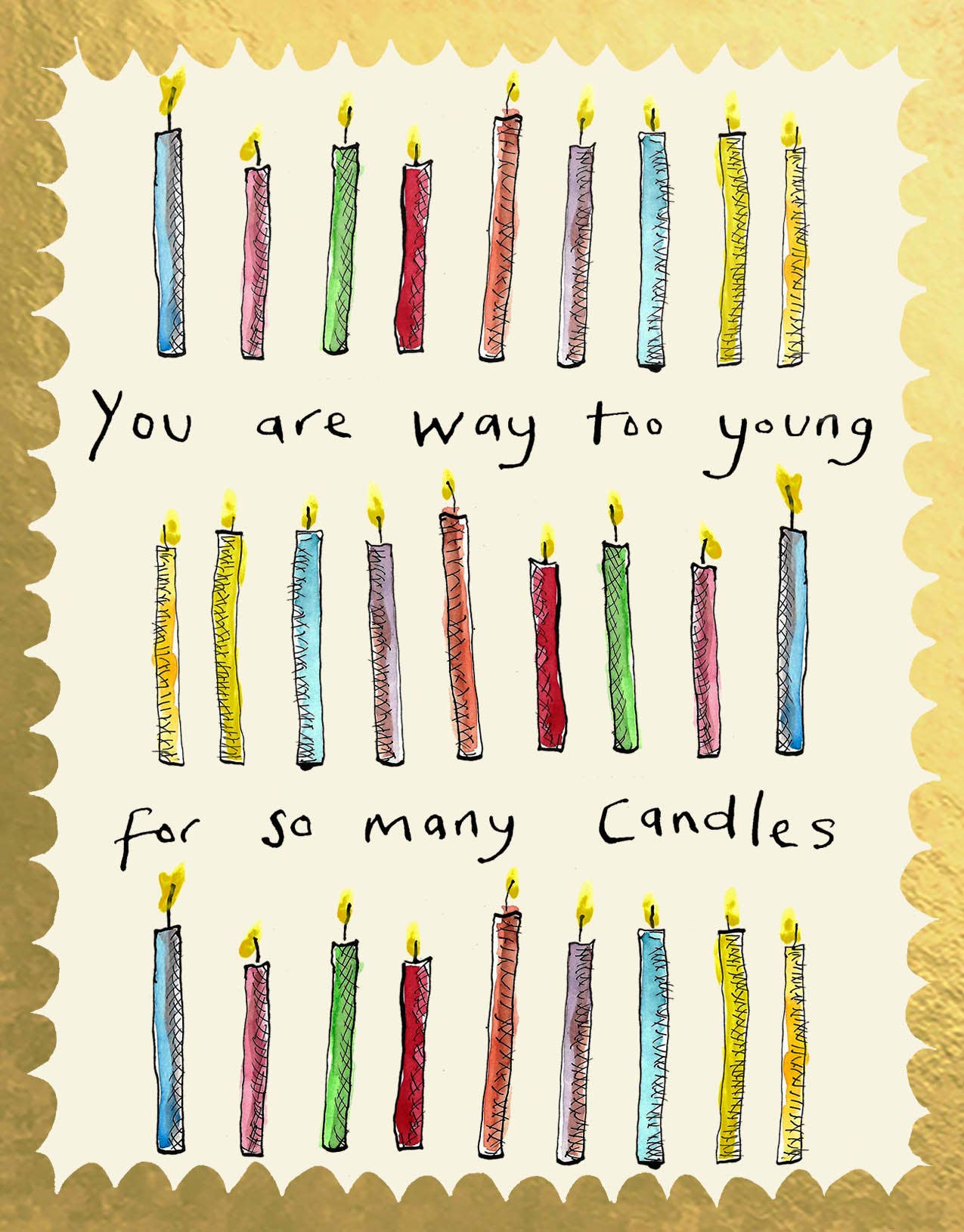 Poet and Painter - 'Way too young ' Greetings Card - FP3452