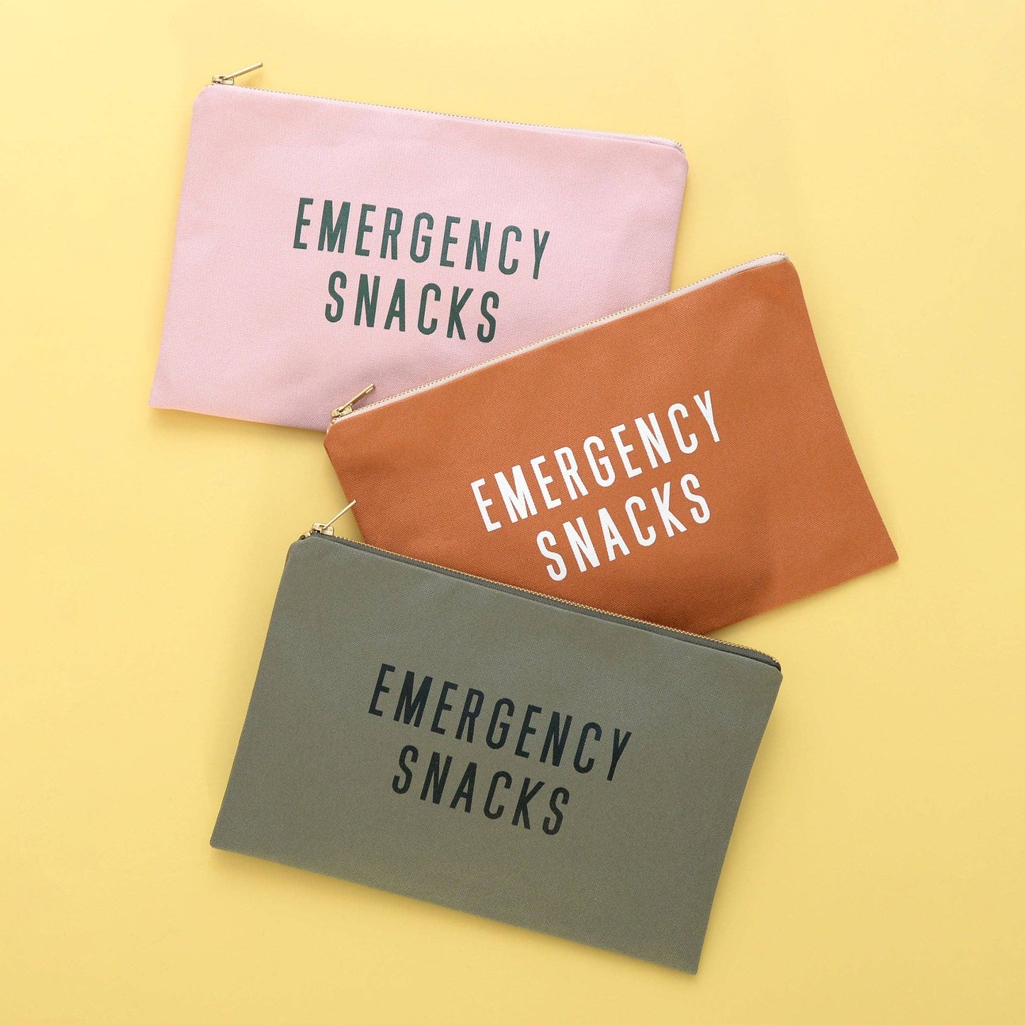 Alphabet Bags - Emergency Snacks - Olive Green Pouch