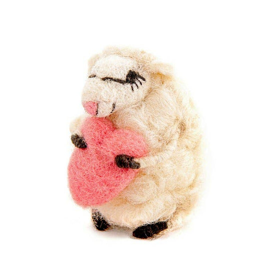 Sew Heart Felt - Loving Lottie Sheep Holding a Heart