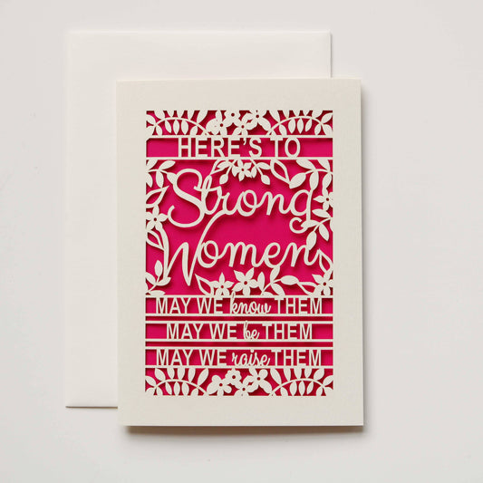 Strong Women Laser Cut Card