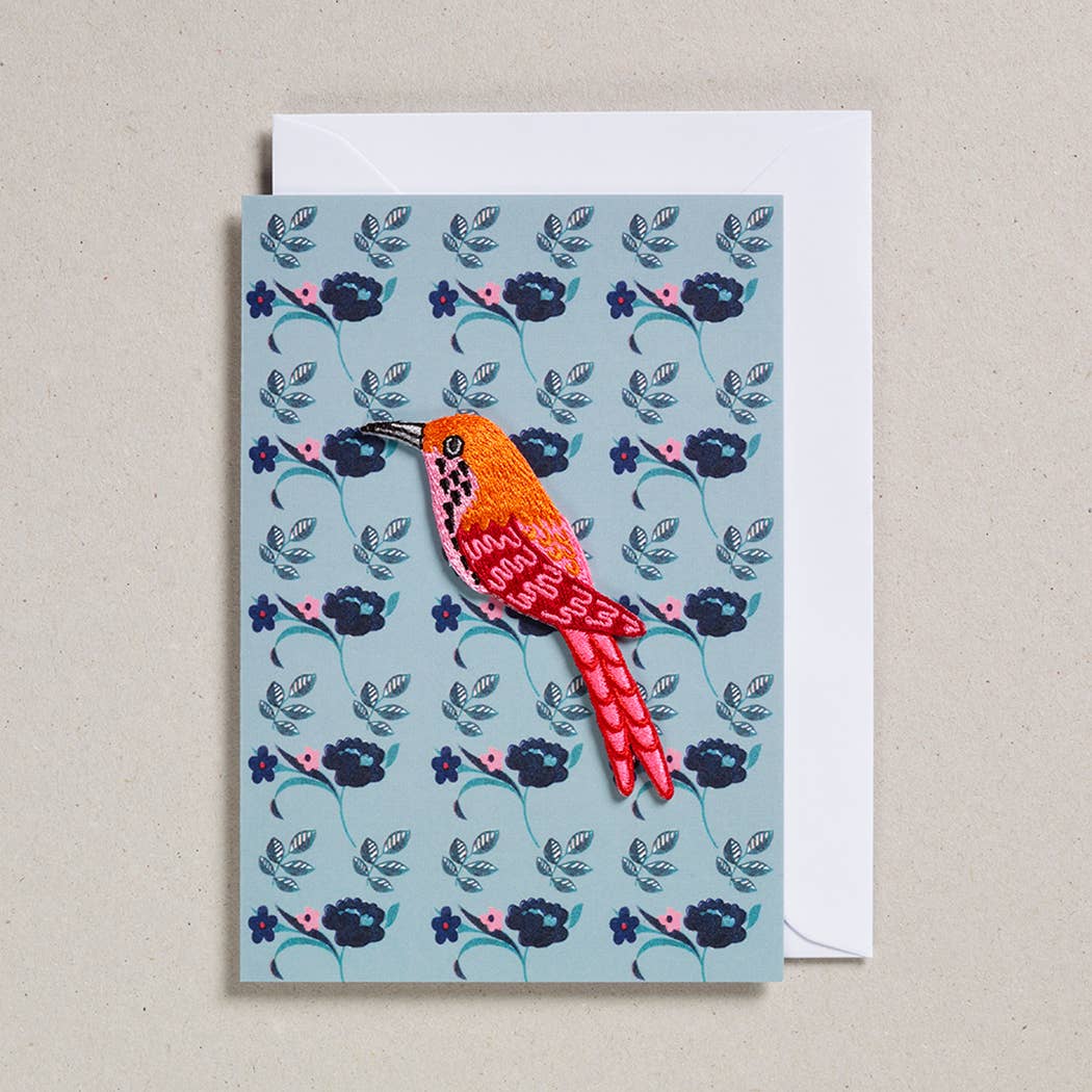 Embroidered Bird Card