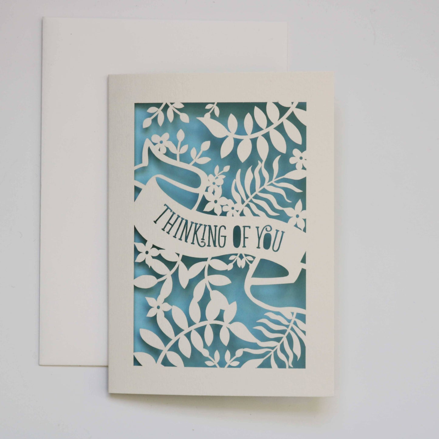 Thinking Of You Banner Laser Cut Card