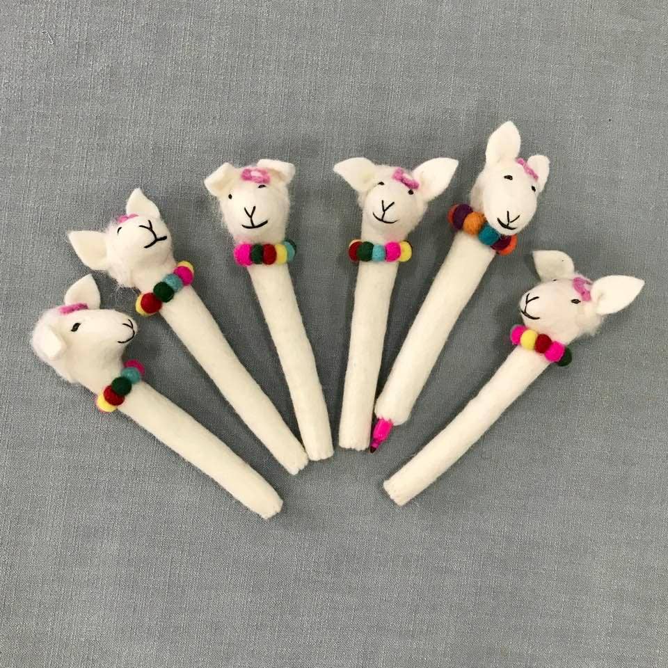 The Winding Road - Pencil Topper - Llama