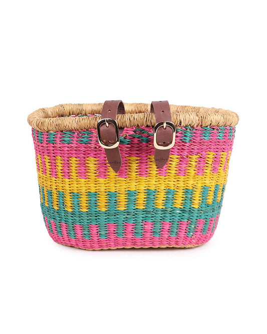 The Basket Room - ELMINA: Child's Pastel Pattern Bike Basket