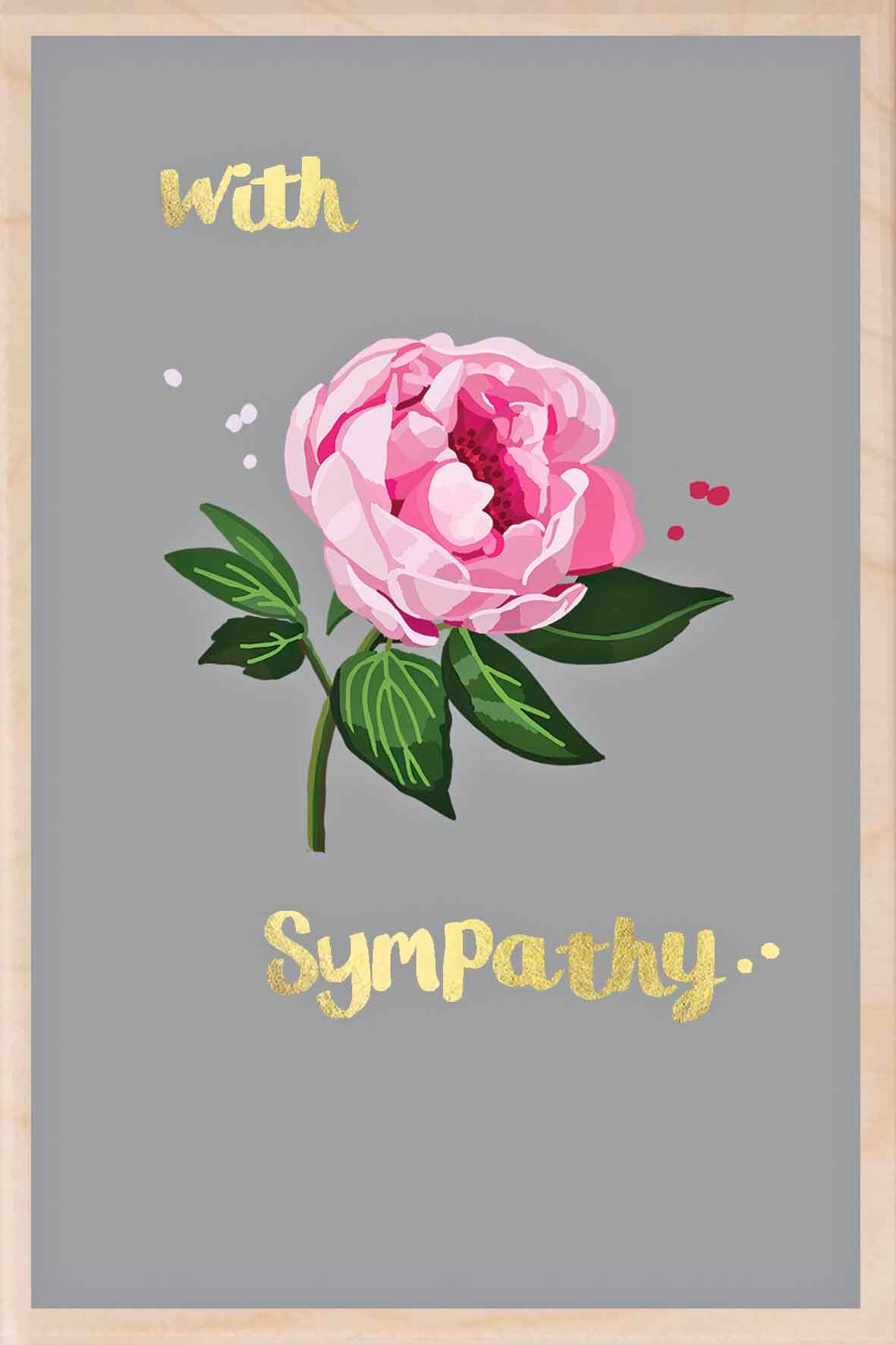 THE WOODEN POSTCARD COMPANY - SYMPATHY sustainable wood card