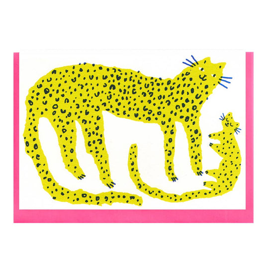 The Printed Peanut - Leopard & Cub A6 Card