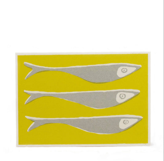 Cambridge Imprint - Yellow and grey fish card