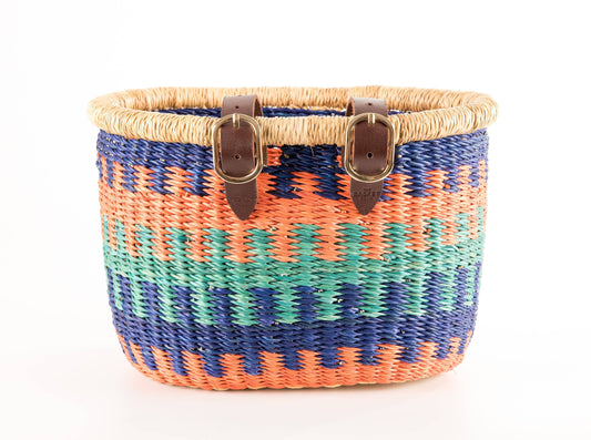 The Basket Room - YENDI: Child's Blue Patterned Bike Basket