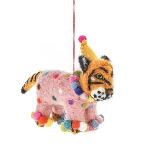 Felt So Good - Handmade Felt Fiesta Tiger Hanging Party Decoration