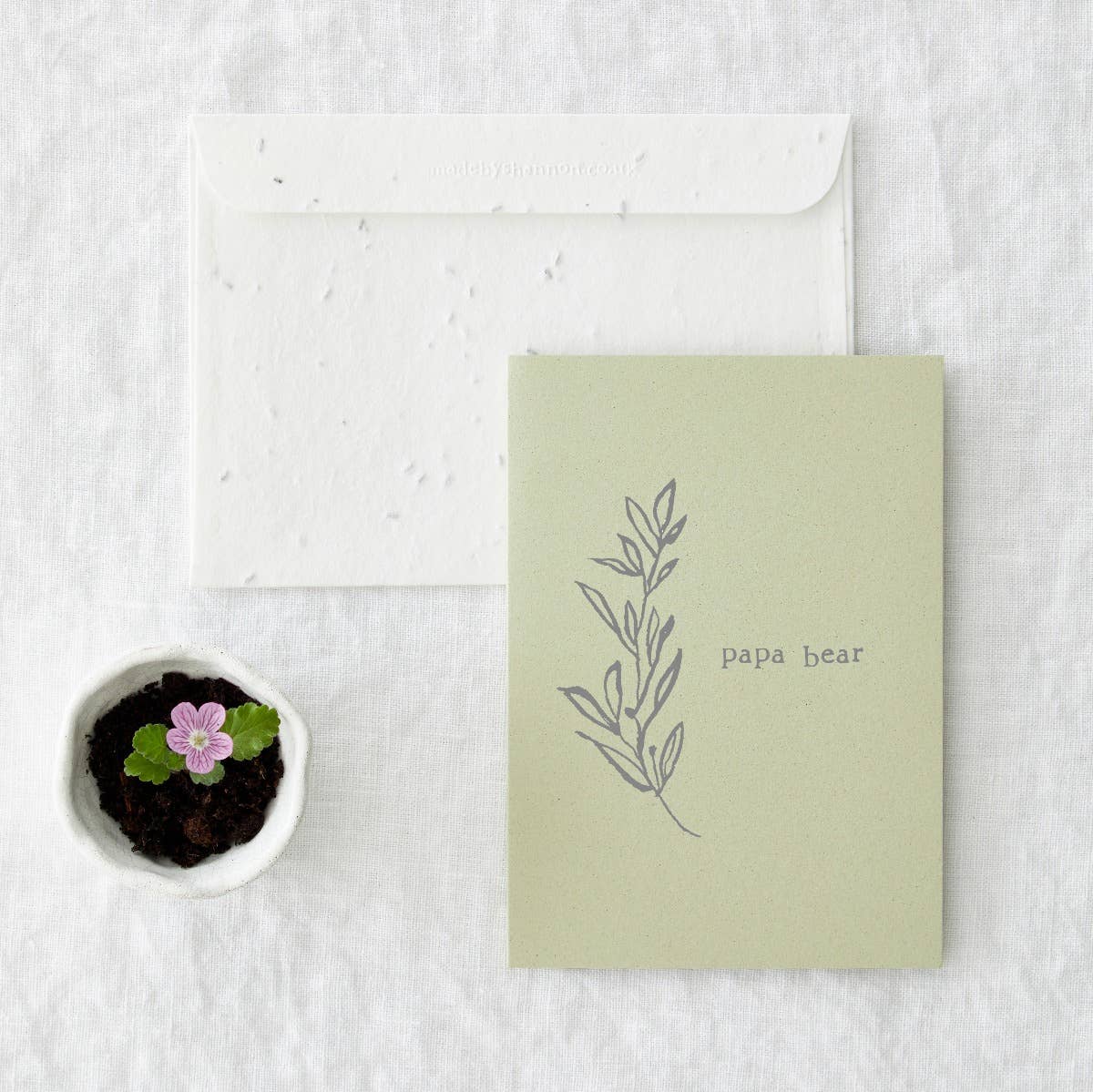 Papa Bear Greeting Card with Seeded Envelope