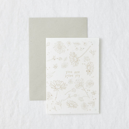 Pure Joy - Daisy Seed Eco-Friendly Plantable Card