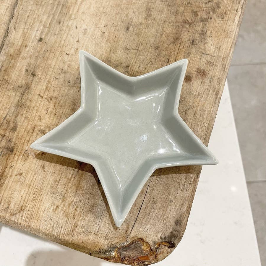 Gainsborough Giftware - Grey Ceramic Star Trinket Dish