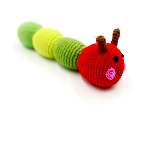 Pebblechild - Handmade Caterpillar Rattle