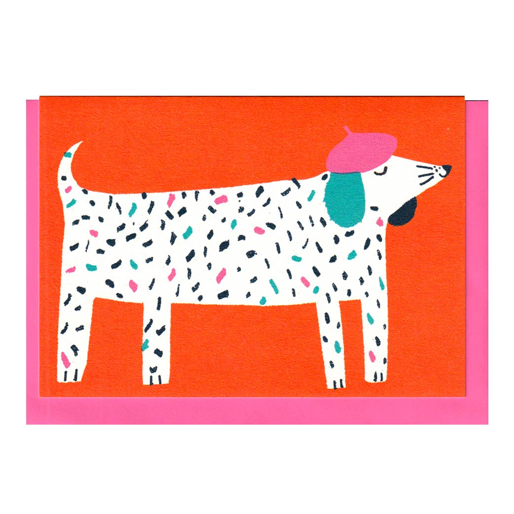 The Printed Peanut - Dog in Hat Card A6 Card