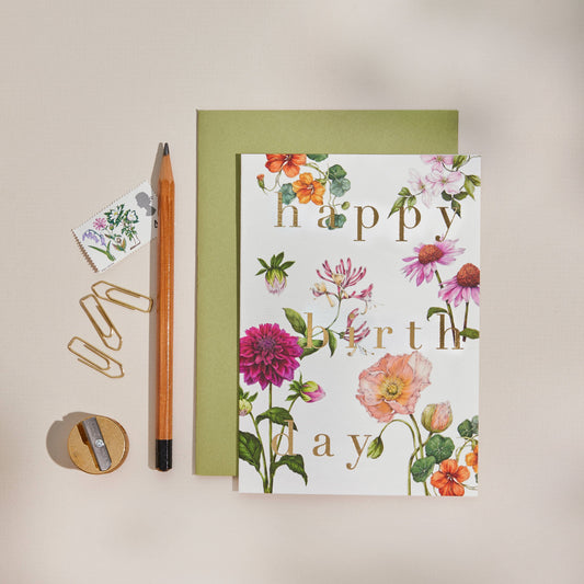 Catherine Lewis Design - Bountiful Blooms - Happy Birthday - Card