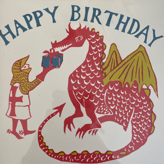 Cambridge Imprint - Large Square Card Happy Birthday Dragon