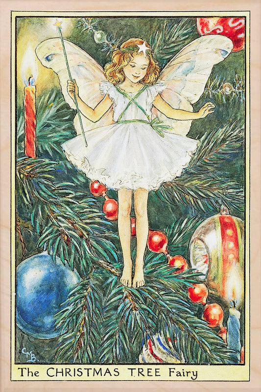 THE WOODEN POSTCARD COMPANY - CHRISTMAS TREE FAIRY sustainable wood Christmas card