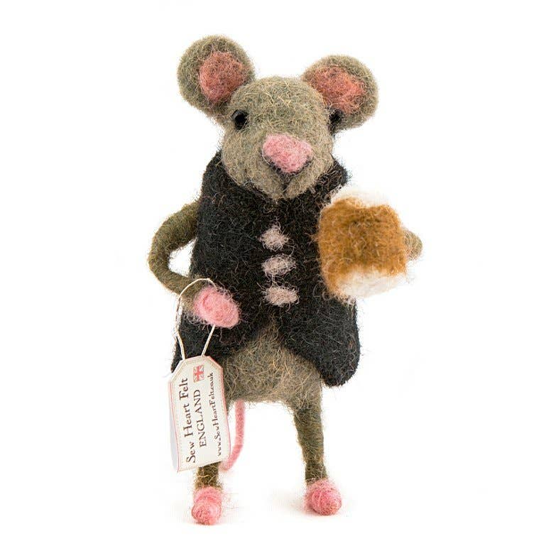 Sew Heart Felt - Felt Mouse with Pint of Beer