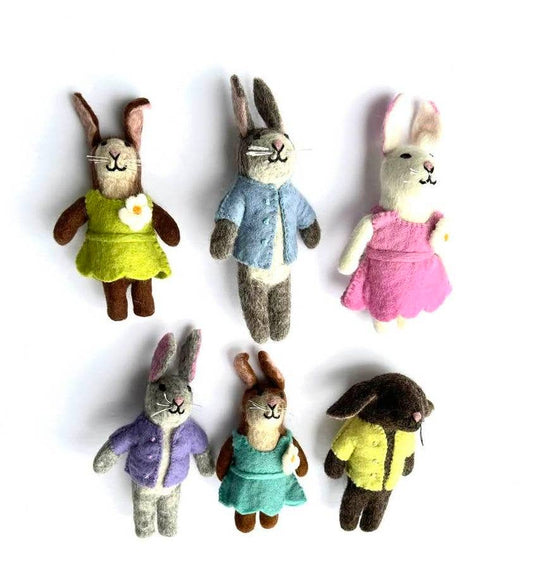 The Winding Road - Felt Easter Bunny Dolls