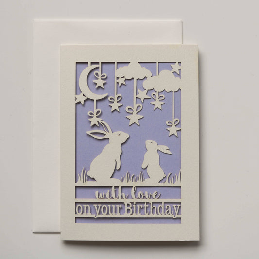 Bunny Laser Cut Birthday Card