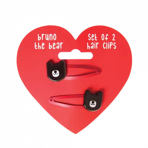 Bruno bear hair clips