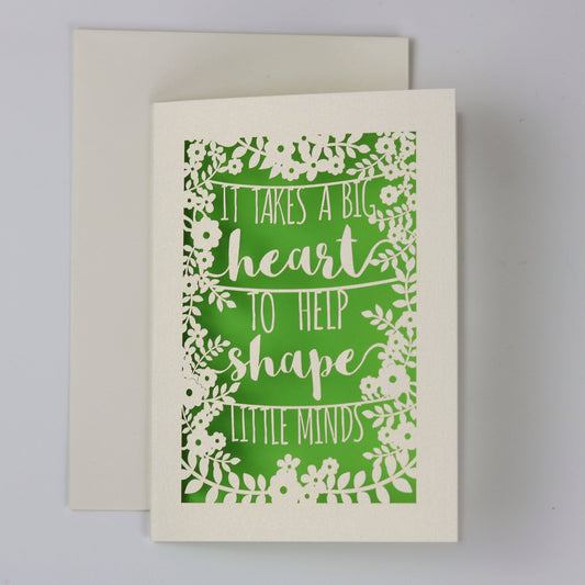 Teacher Quote Laser Cut Card