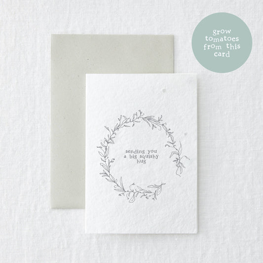 Big Squishy Hug Tomato Seed Plantable Card