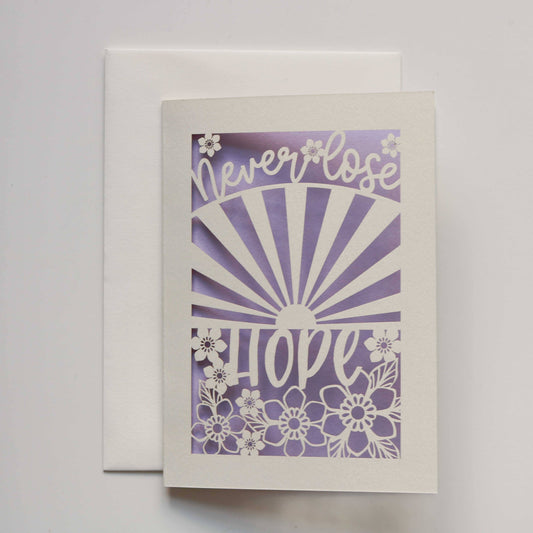 Never Lose Hope Laser Cut Card