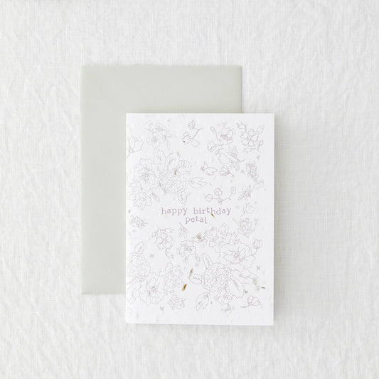 Birthday Petal - Wildflower plantable seed Card