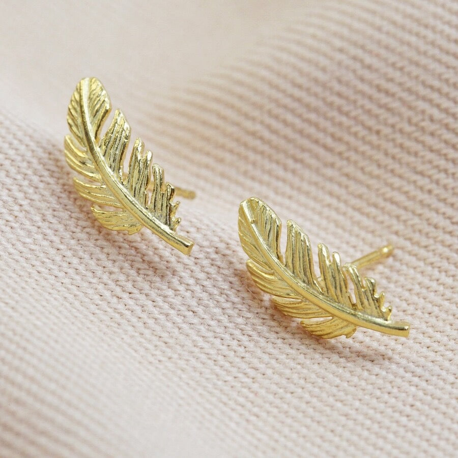 Lisa Angel - Silver Feather Earrings